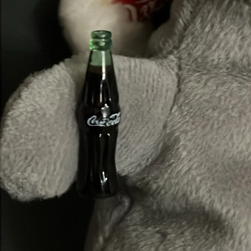 Coca-Cola Collectible Plush Seal Bean‎ Bag Christmas Hat Coke Bottle New